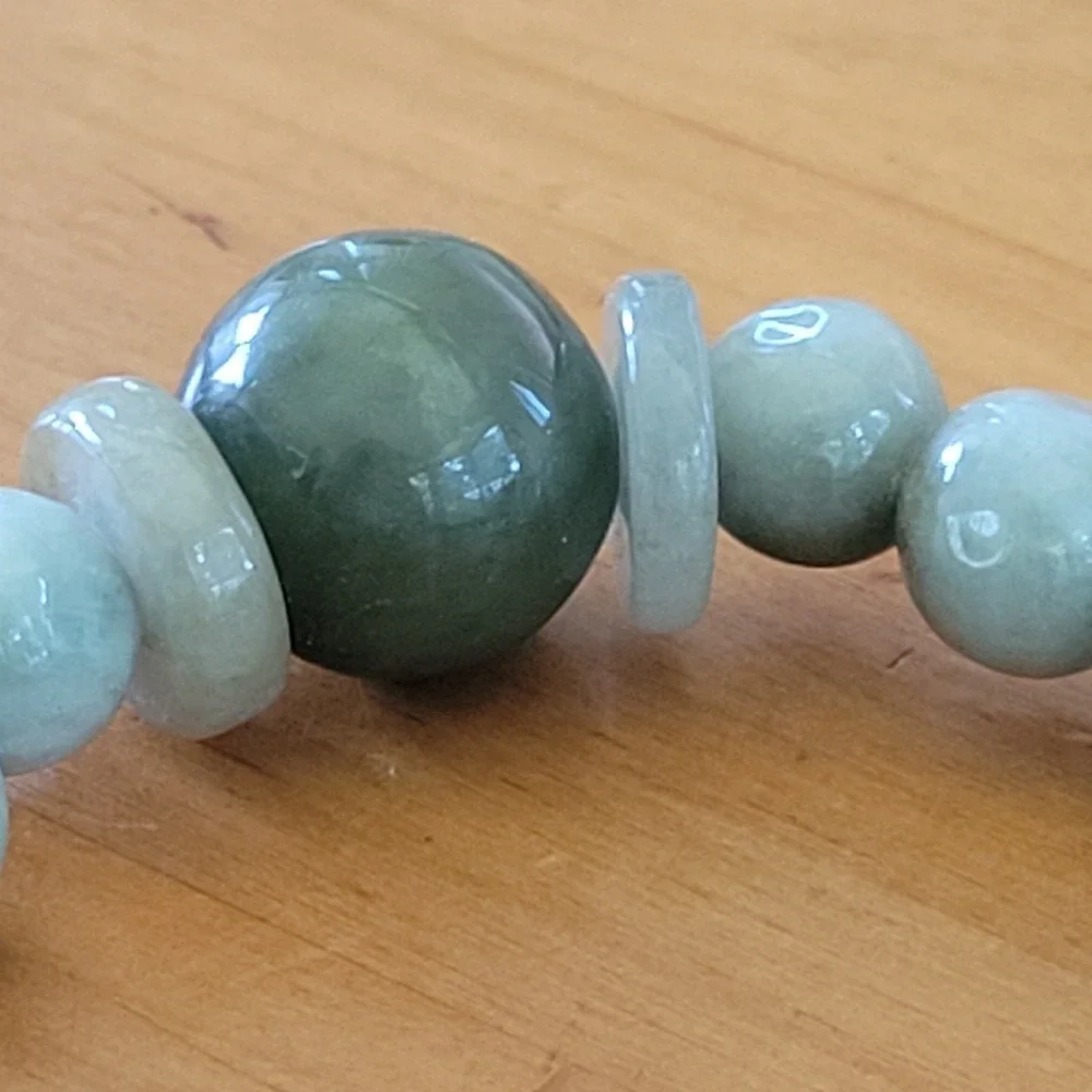 Jade Mixed Gemstone Adjustable Bracelet Pair Rose Quartz Agate Onyx